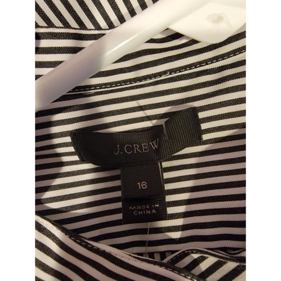 J. Crew Size 16 Women's Bodysuit Striped Stretch Tailored Perfect Top NWT - Picture 4 of 7